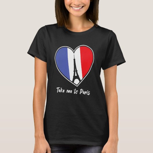 パリ・エッフェル塔・フランス・観光土産 Tシャツ (正面)