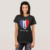 パリ・エッフェル塔・フランス・観光土産 Tシャツ (正面フル)