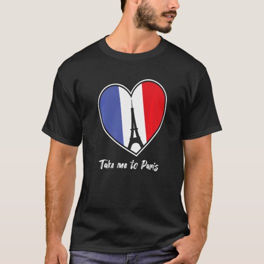 パリ・エッフェル塔・フランス・観光土産 Tシャツ (正面)