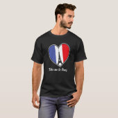 パリ・エッフェル塔・フランス・観光土産 Tシャツ (正面フル)