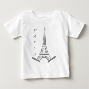 パリ エッフェル塔 ベビーTシャツ
