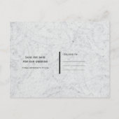 パリ エッフェル塔 ヴィンテージ ウェディング セーブ・ザ・デート 案内ポストカード (裏面)