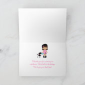 パリ エッフェル塔 黒人少女 サンキューカード (内部)