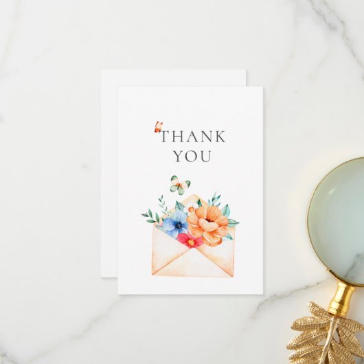 パリ カフェ ブーランジェリー 水彩 サンキューカード (正面/裏面インサイチュ)