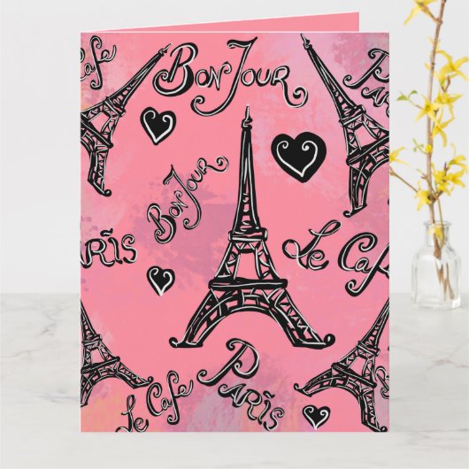 パリ カード (黄色い花)