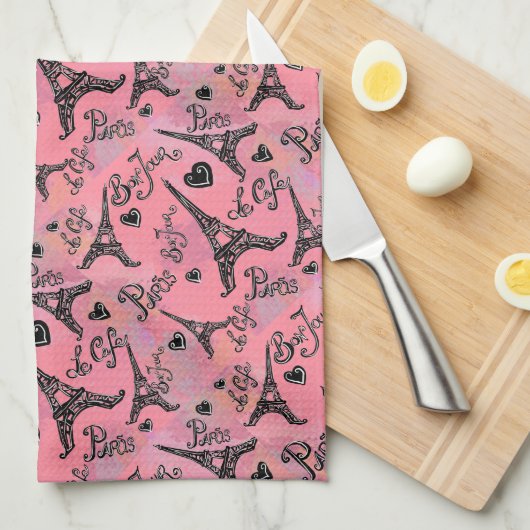 パリ キッチンタオル (四つ折り)