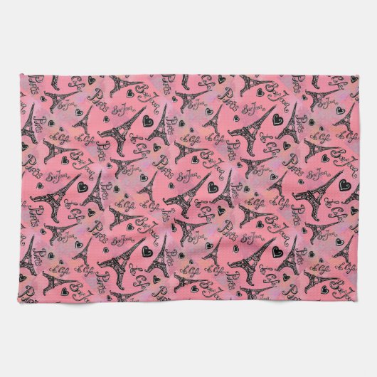 パリ キッチンタオル (横)