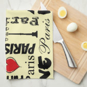 パリ キッチンタオル (四つ折り)