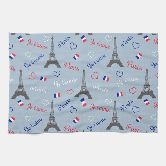 パリ キッチンタオル (横)