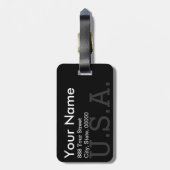 パリ(クラウン付きエッフェルタワーラゲッジタグ) ラゲッジタグ (裏面縦)