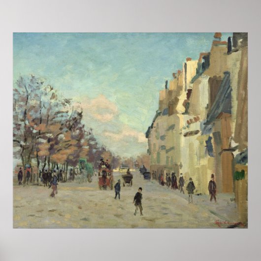 パリ、クワイデベルシー、雪効果、c.1873-74 ポスター (正面)