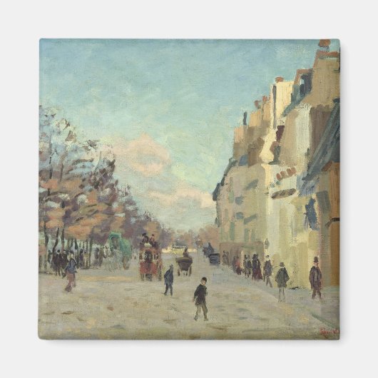 パリ、クワイデベルシー、雪効果、c.1873-74 マグネット (正面)