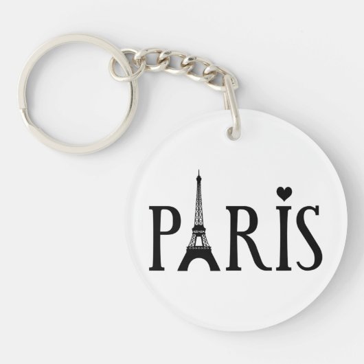 パリ – グラフィックアート キーホルダー (正面)