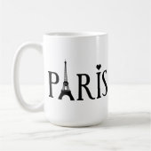 パリ – グラフィックアート コーヒーマグカップ (左)