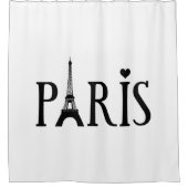 パリ – グラフィックアート シャワーカーテン (正面)