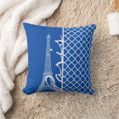 パリ；コバルトブルークローバー クッション (ブランケット)
