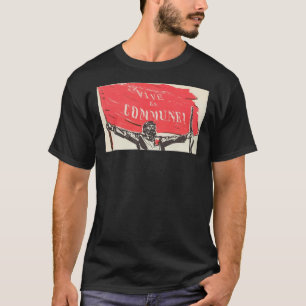 パリ・コミューンのポスター – Vive Le Communeポストカード Tシャツ