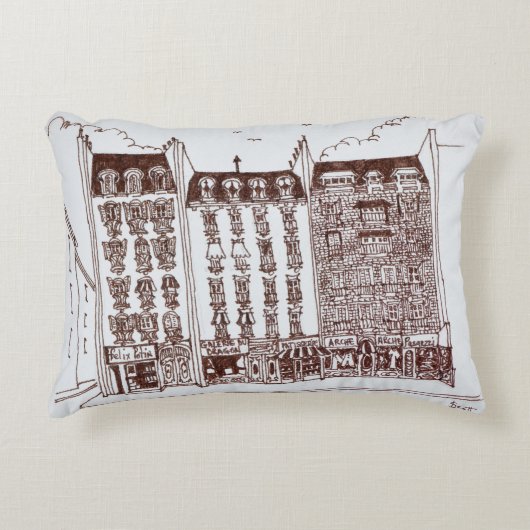 パリ·サン·ジェルマン·デ·プレス·リュ·デュ·ドラゴン アクセントクッション (正面)