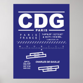 パリ シャルル・ド・ゴール空港 CDG ポスター