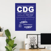 パリ シャルル・ド・ゴール空港 CDG ポスター (ホームオフィス)