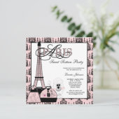パリ シャンデリア スイート16 パーティー 招待状 (スタンド正面)