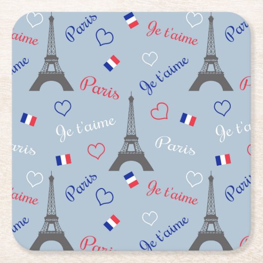 パリ スクエアペーパーコースター (正面)