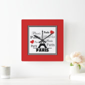 パリ スクエア壁時計 (ホーム)