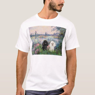 パリ・セーヌ川のプードル Tシャツ