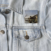 パリ、セーヌ河またはl'Estacade 1853年の眺め 缶バッジ (インサイチュ)