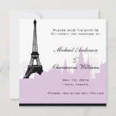 パリ・セーブ・ザ・デート・アナウンスメント(パープル2) セーブザデート (裏面)