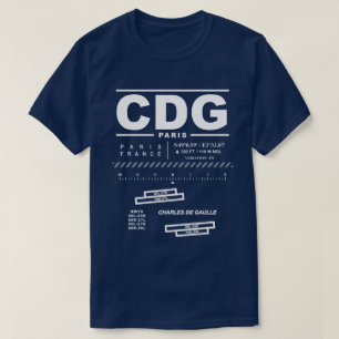 パリ・チャールズ・デ・ゴール空港CDG Tシャツ