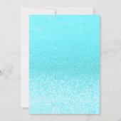 パリ ティール ブルー グリッター ライト 15歳の誕生日パーティー 招待状 (裏面)