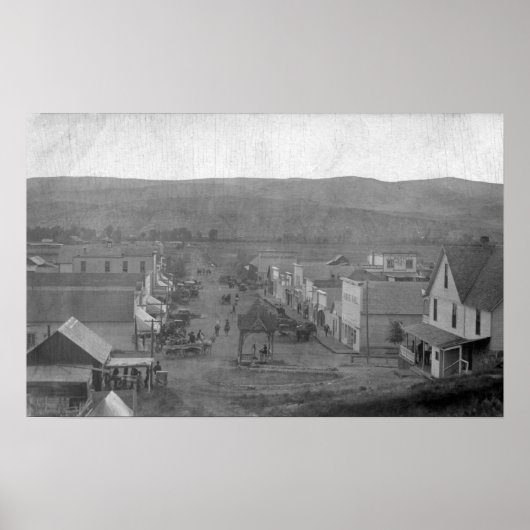 パリ、テキサス州Aerial View of TownParis, TX ポスター (正面)