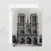 パリ,ノートルダムのファサード, 19世紀後半 ポストカード (正面/裏面)