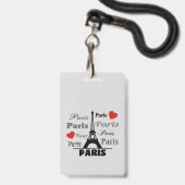パリ バッジ (裏面（ネックストラップ付）)