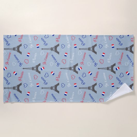 パリ ビーチタオル (正面)