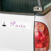 パリ、フランスおよびエッフェル塔 バンパーステッカー (トラック上)