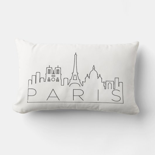 パリ、フランスのスカイライン ランバークッション (正面)