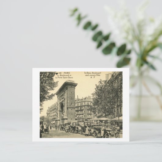 パリ,フランスのセントデニスブールバードヴィンテージ ポストカード (スタンド正面)