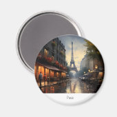 パリ・フランスのヴィンテージ秋 マグネット (正面/裏面)