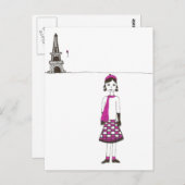 パリ・フランスの一日 ポストカード (正面/裏面)