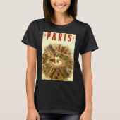 パリ フランスの凱旋門 旅行 アート ヴィンテージ Tシャツ (正面)