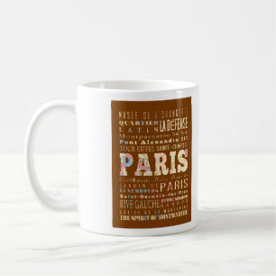 パリ、フランスの魅力及び有名な場所 コーヒーマグカップ