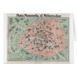 パリ、フランスの1932年のアールデコの地図