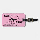 パリ・フランスへの旅行 ラゲッジタグ (正面横)