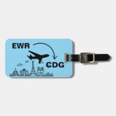 パリ・フランスへの旅行 ラゲッジタグ (正面横)