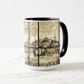 パリ、フランスステンドグラス窓(中立) マグカップ (正面右)