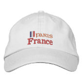 パリ・フランスファッションフランスの国旗 刺繍入りキャップ (正面)