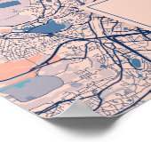 パリ – フランスブリーズシティマップ ポスター (角)