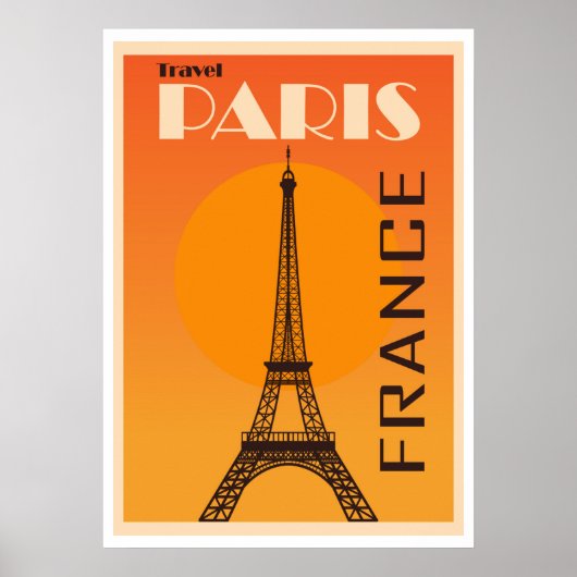 パリ，フランスヴィンテージ旅行ポスター ポスター (正面)